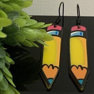 Pencil Earring, Teacher Appreciation Gift, Educator Earring, Teacher Earring